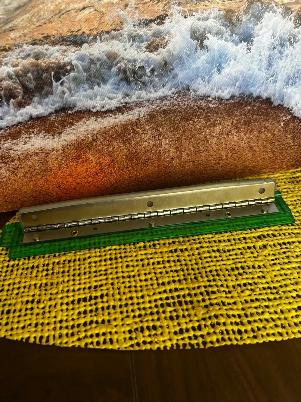Green Desk Letter Opener and Ruler Combo - Office Stationery